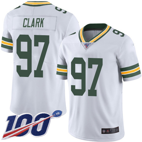 Green Bay Packers Limited White Men #97 Clark Kenny Road Jersey Nike NFL 100th Season Vapor Untouchable